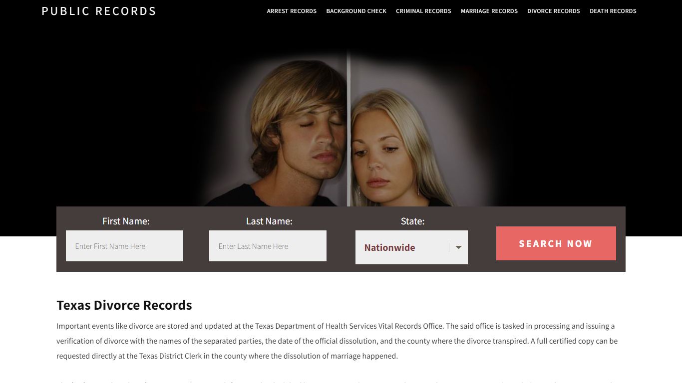 Texas Divorce Records | Enter Name and Search. 14Days Free